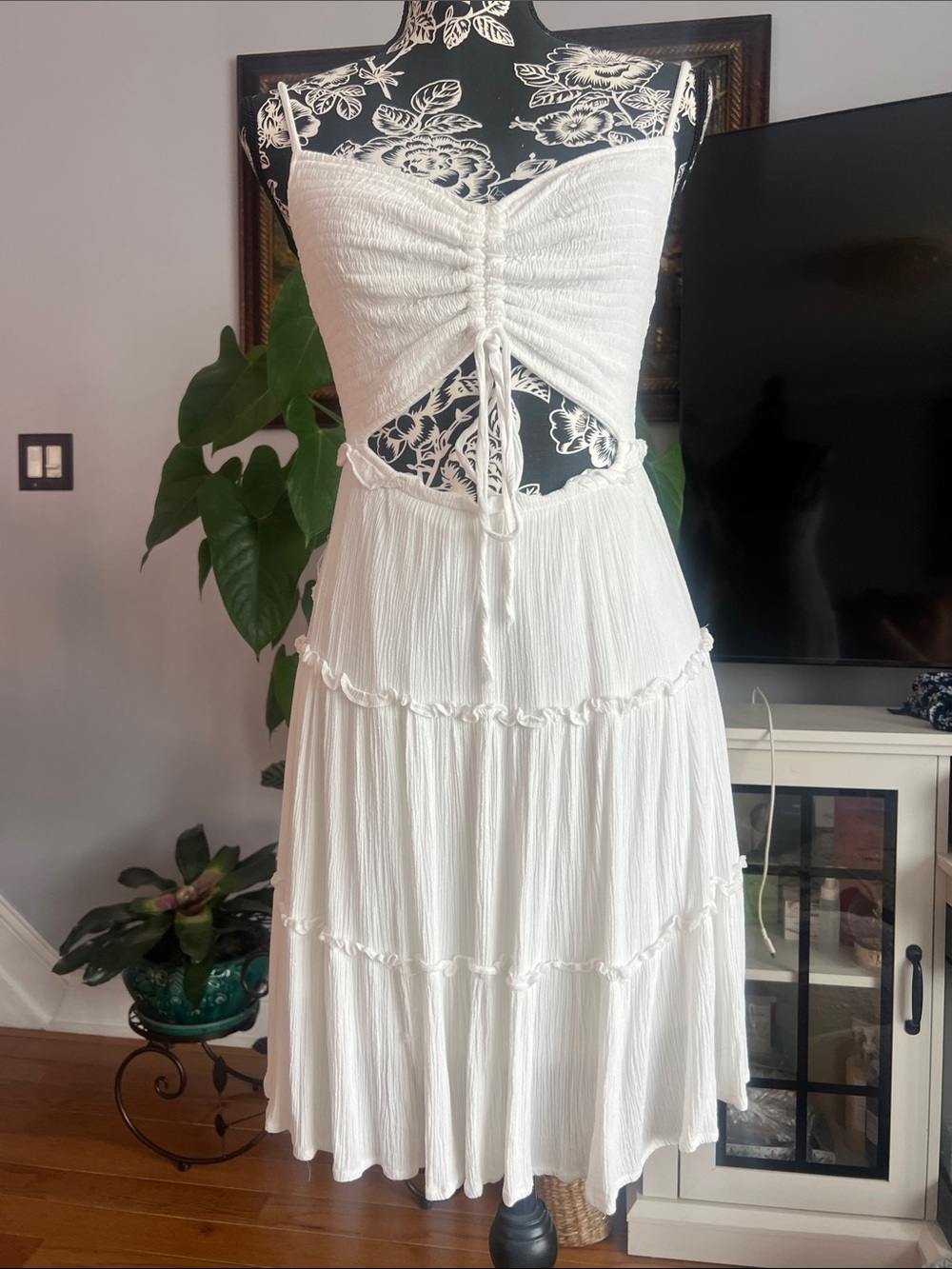 White Spaghetti Strap Dress